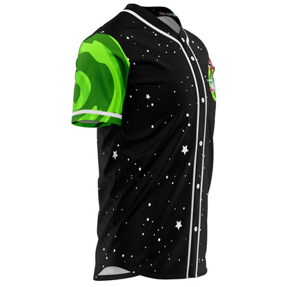 Black Green Portal Rave Baseball Jersey