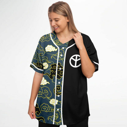 Yellow Claw Black Dark Japanese Swirling Rave Baseball Jersey