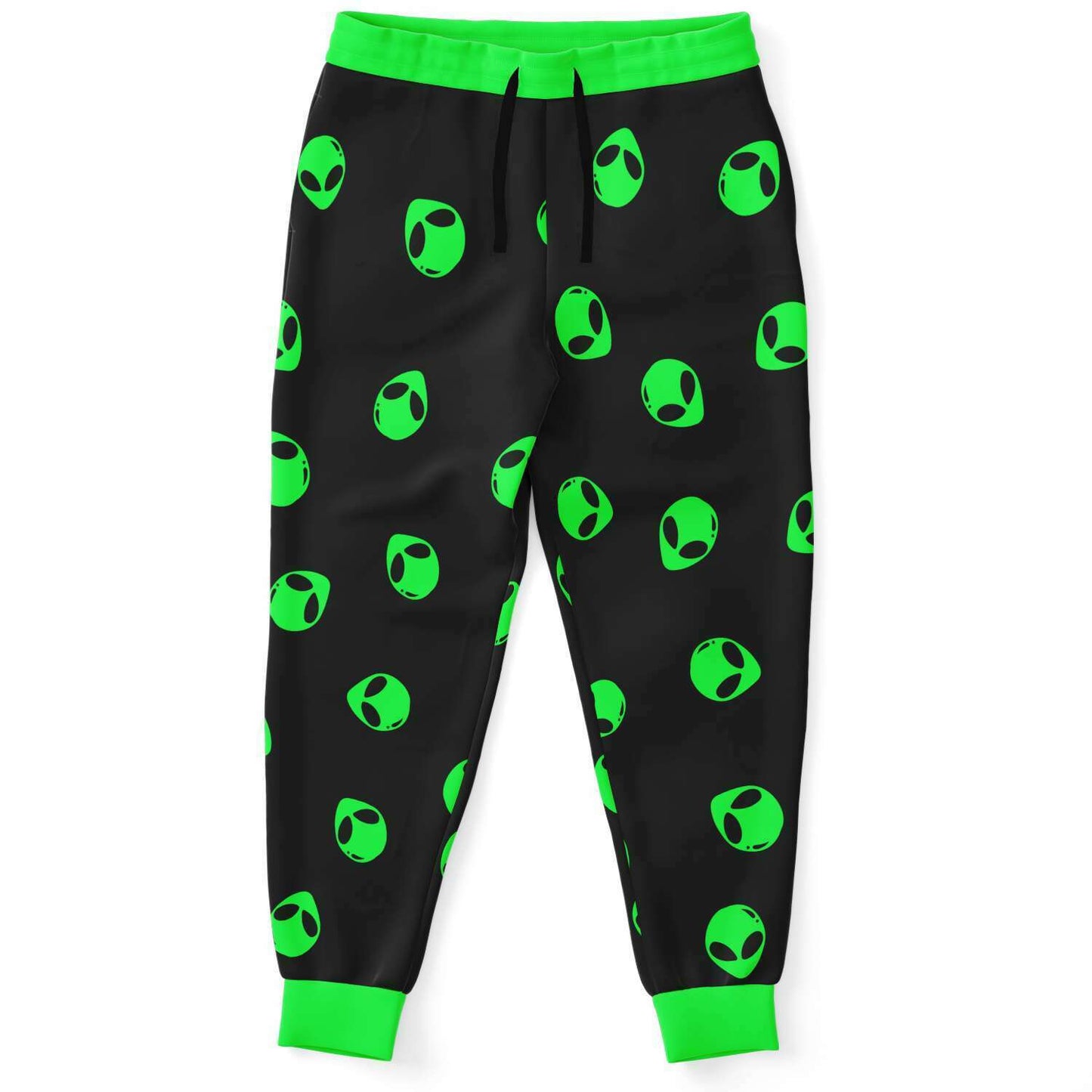 Black Scattered Green Rave Joggers