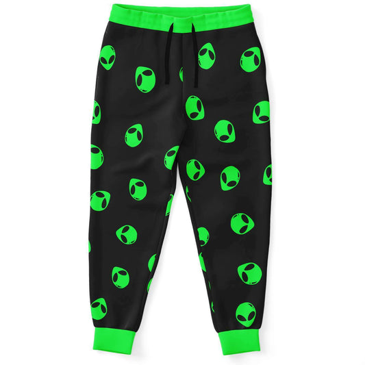 Black Scattered Green Rave Joggers