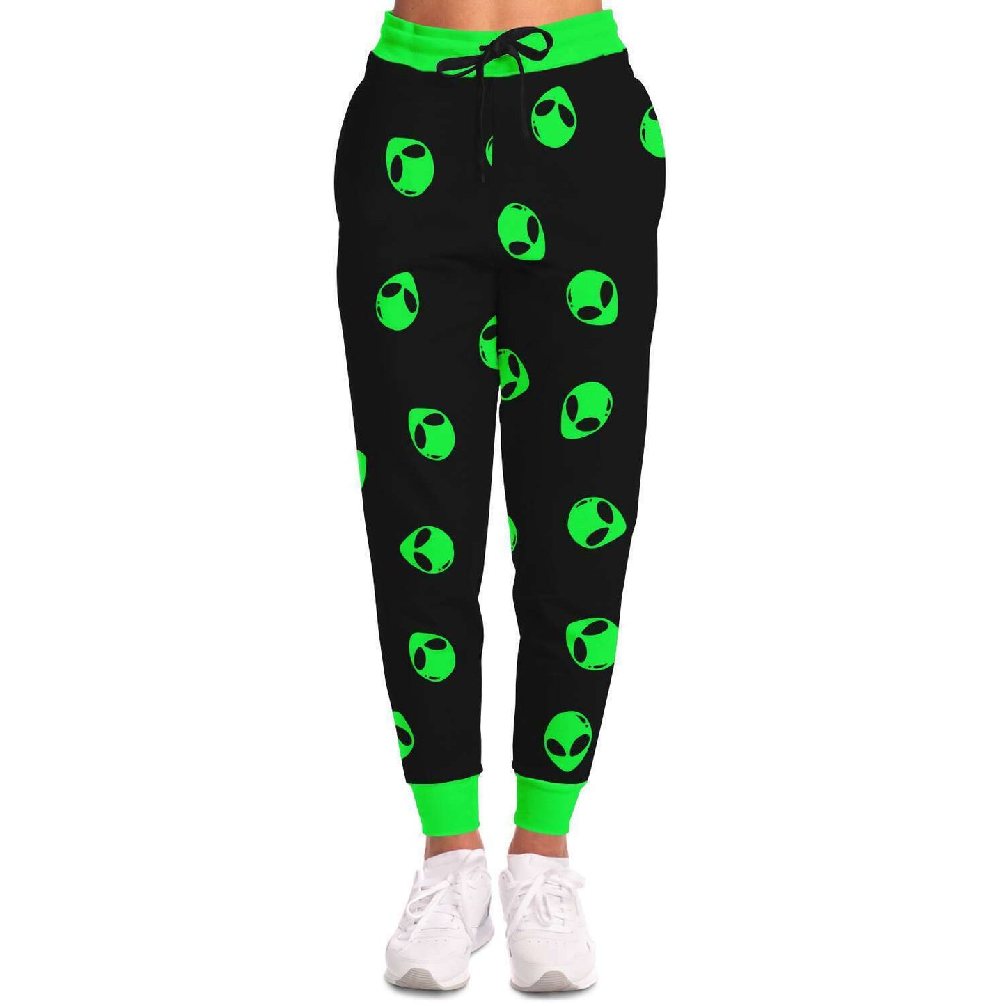 Black Scattered Green Rave Joggers
