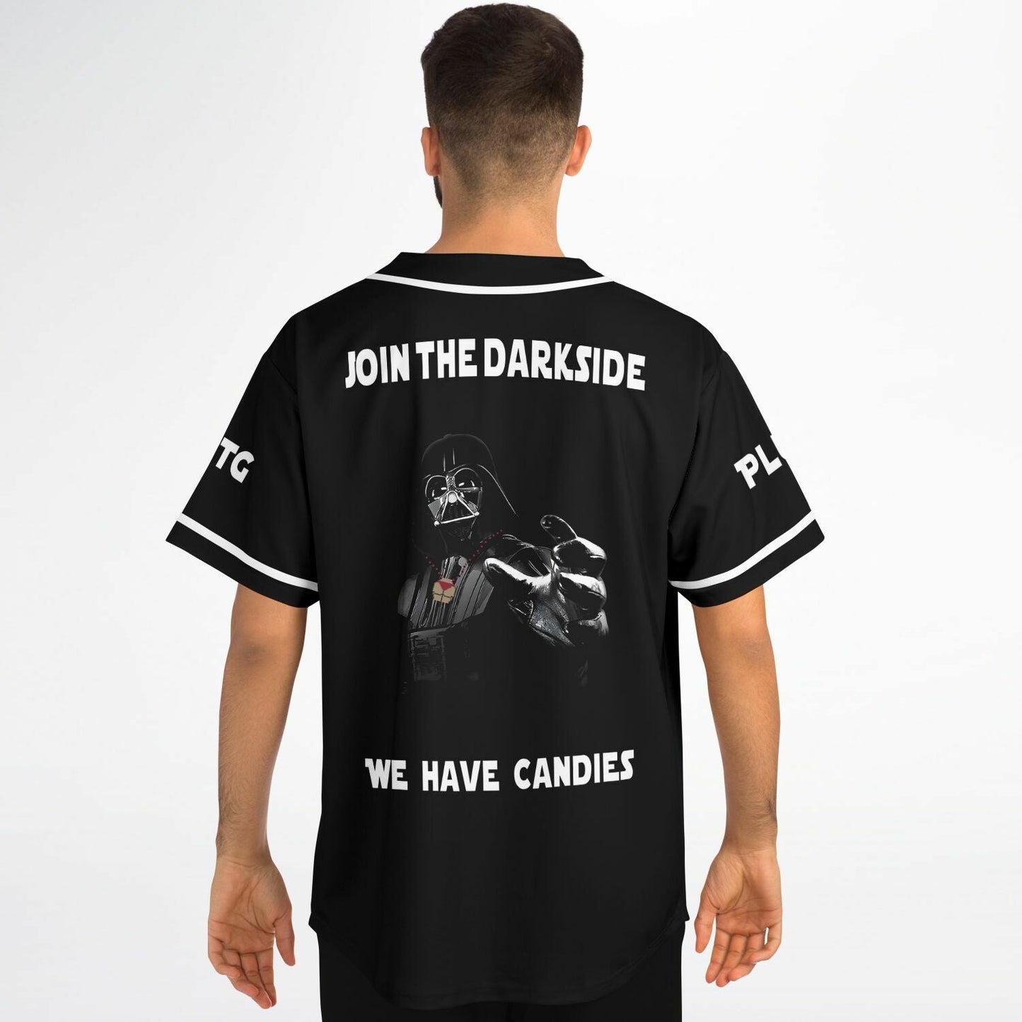 Black Chest Text Rave Baseball Jersey
