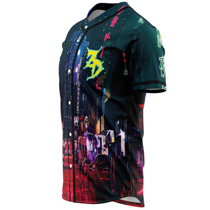 Zedd Dark Teal Neon Lit Rave Baseball Jersey