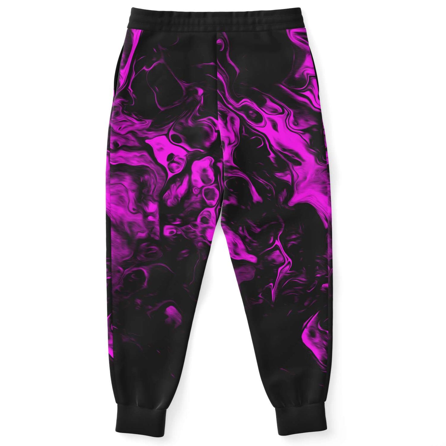 Black Swirling Smoke Rave Joggers