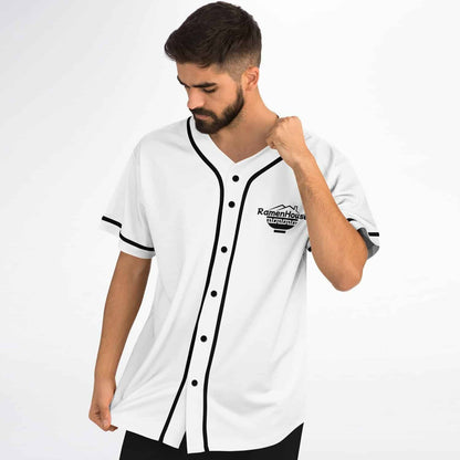 White ‘Ramenhouse’ Logo Rave Baseball Jersey