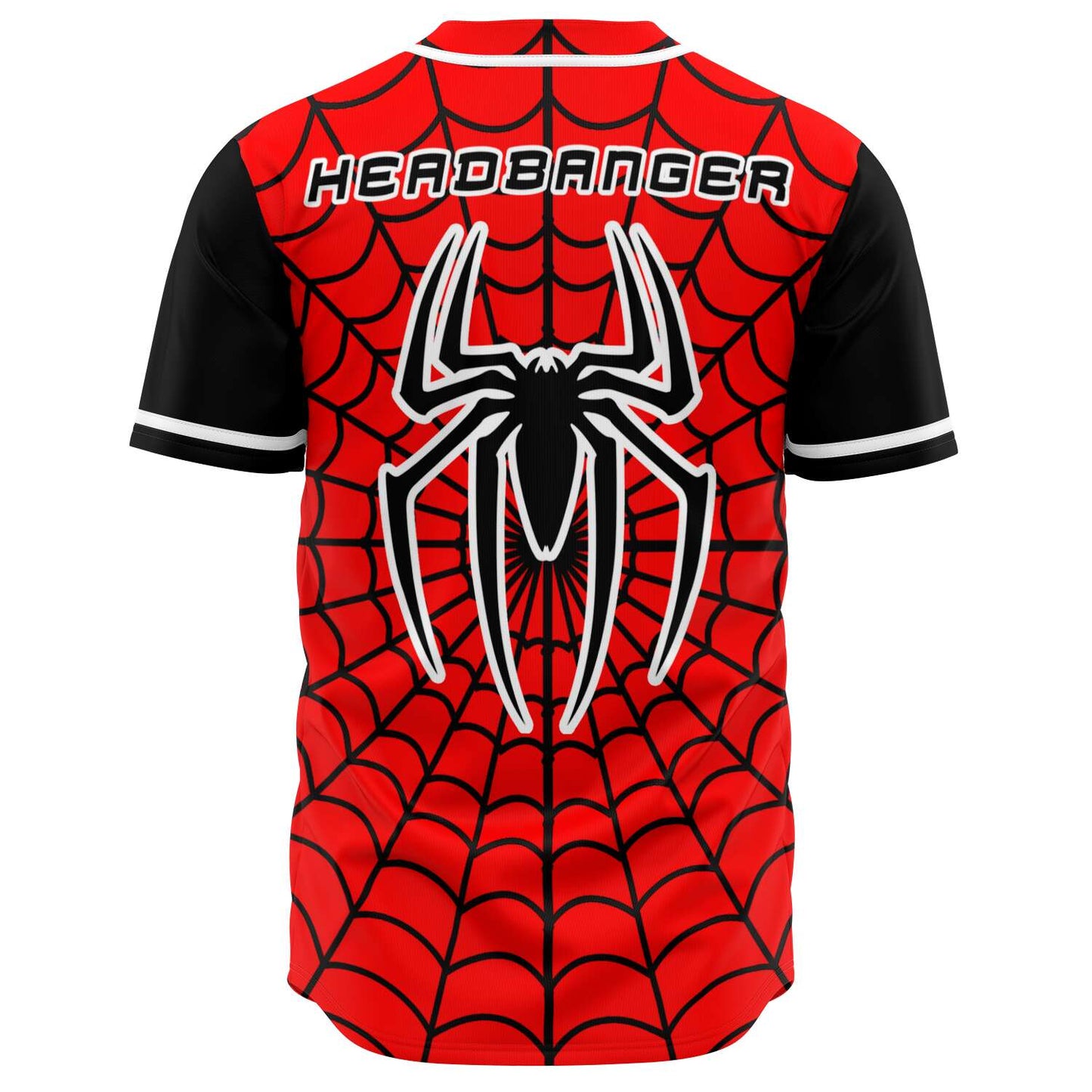 Excision Red Black Spider Web Rave Baseball Jersey
