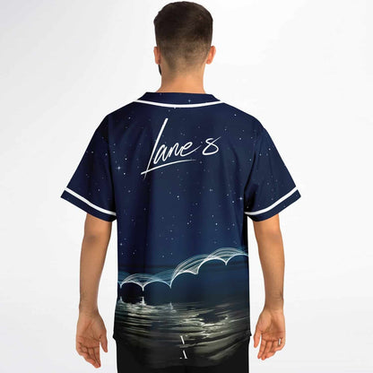 Lane 8 Deep Navy Starry Night Rave Baseball Jersey