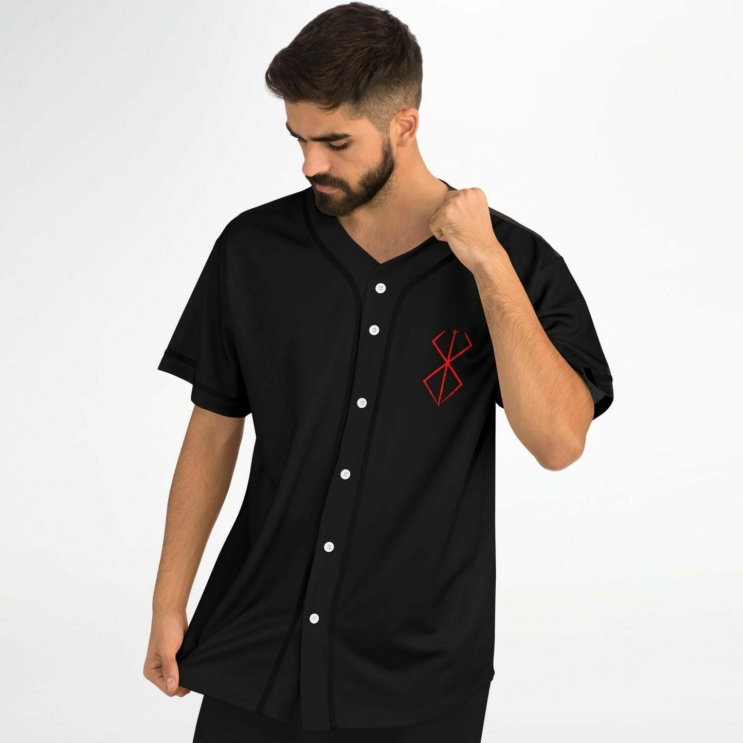 Black Body Red Berserk Rave Baseball Jersey