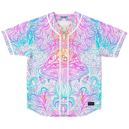 Pastel White Symmetrical Psychedelic Rave Baseball Jersey
