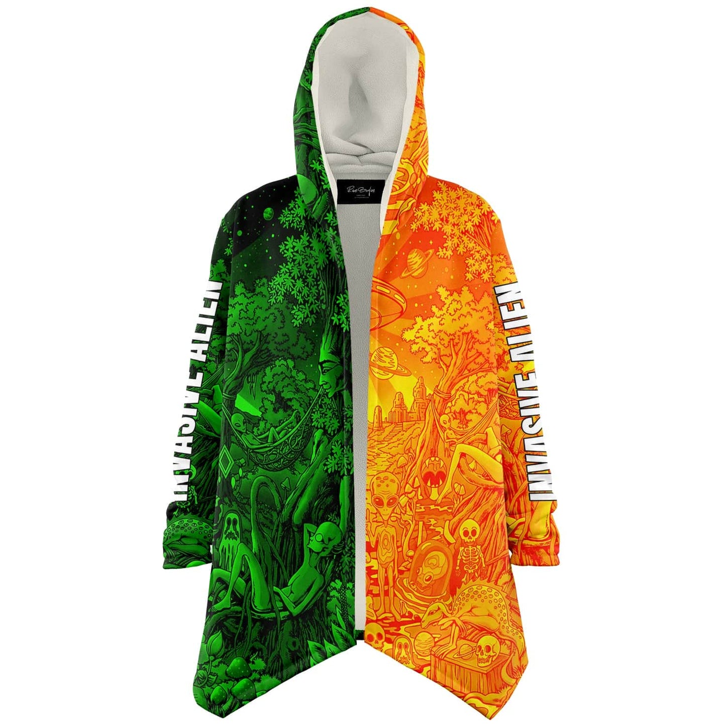 Split Neon Cosmic Psychedelic Rave Cloak