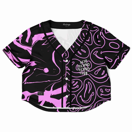 Acid Techno club Cropped Baseball Jersey