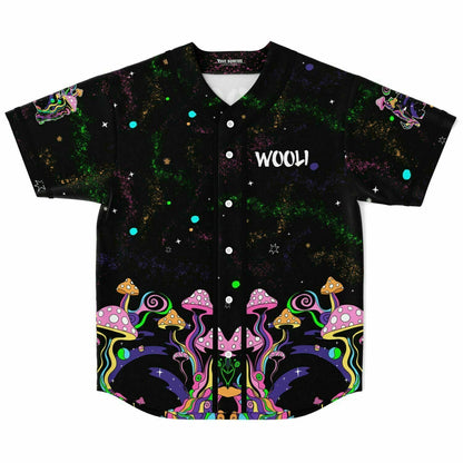 Wooli Black Galaxy Cosmic Starfield Rave Baseball Jersey