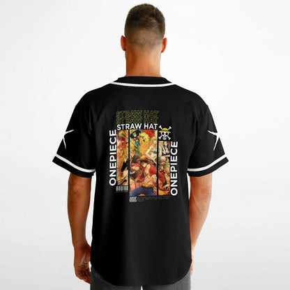 One Piece Straw Hat Anime Reversible Baseball Jersey