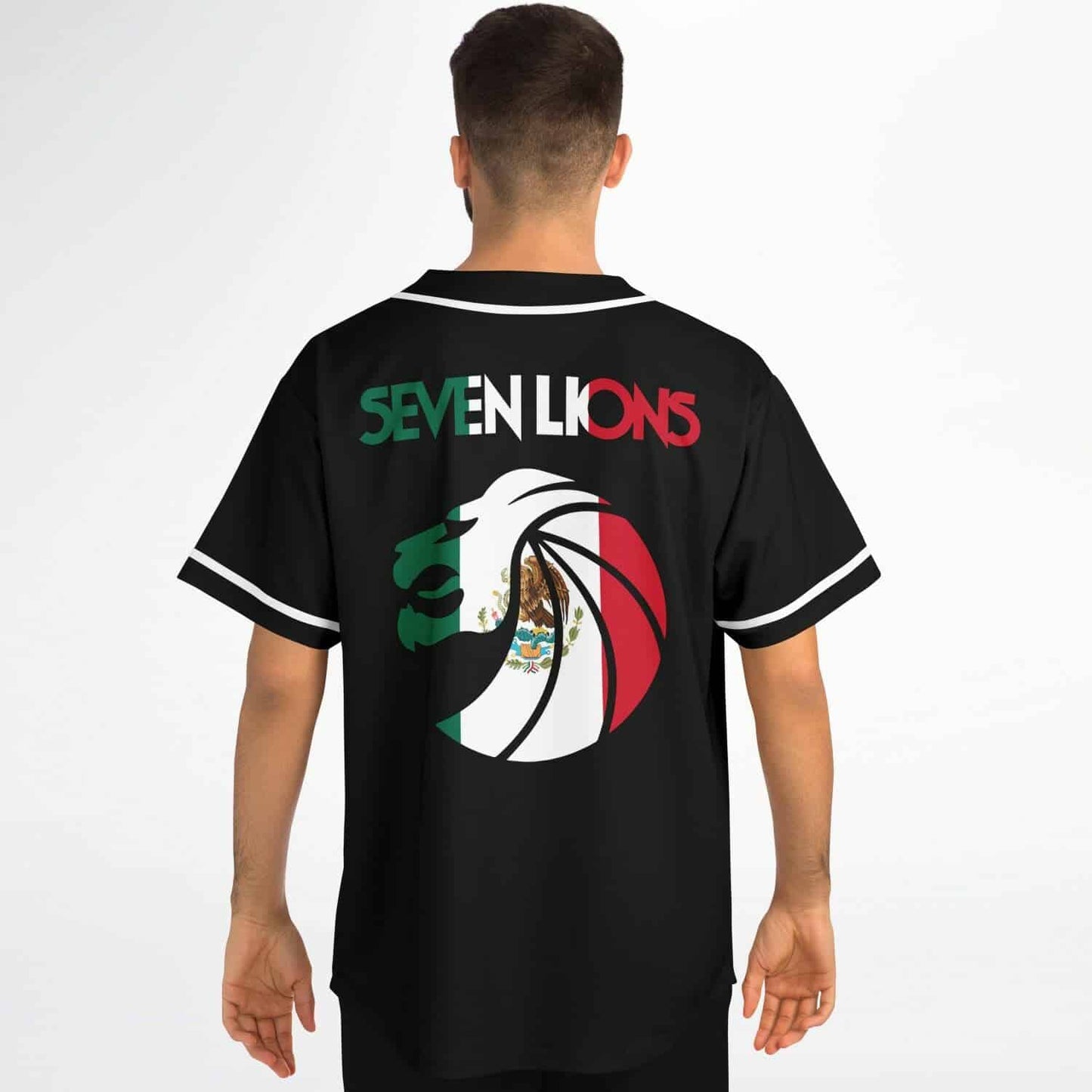 Black Circular Chest Rave Baseball Jersey