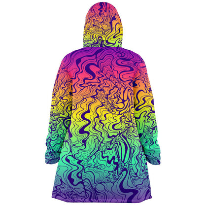 Full Rainbow Trippy Liquid Rave Cloak