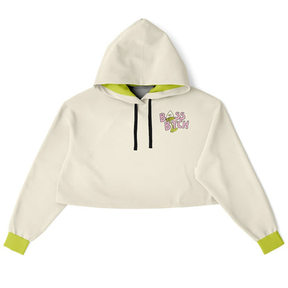 Bass bitch cropped hoodie