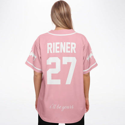 Soft Pink Minimal Team Rave Baseball Jersey