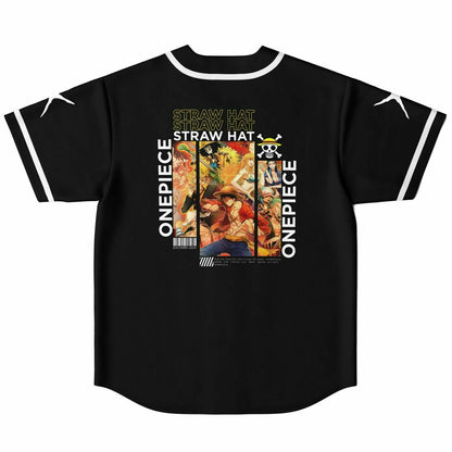 One Piece Straw Hat Anime Reversible Baseball Jersey