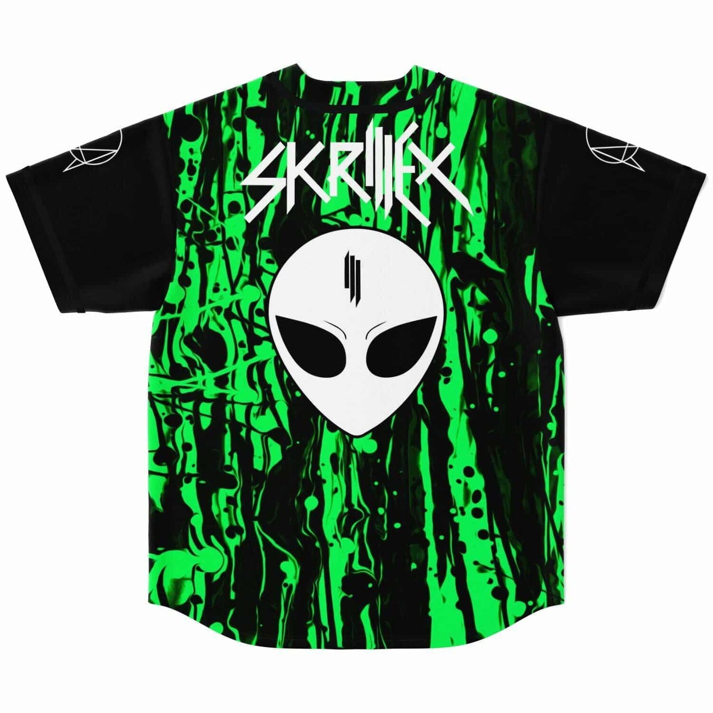 Skrillex Black Neon Green Rave Baseball Jersey