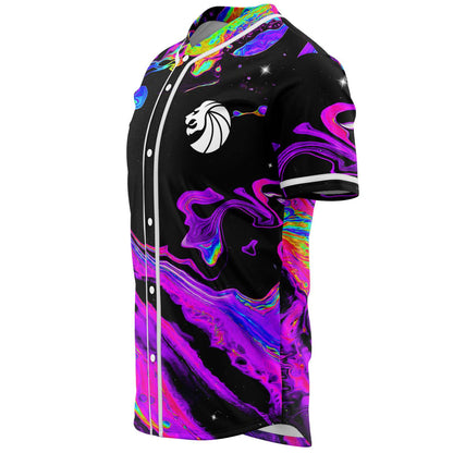 Seven Lions Black Psychedelic Oil Rave Baseball Jersey