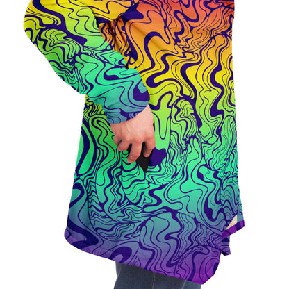 Full Rainbow Trippy Liquid Rave Cloak