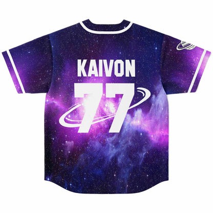 Kaivon Purple Cosmic Galaxy Rave Baseball Jersey
