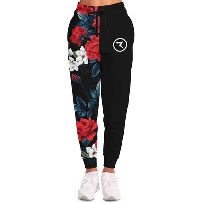 Black Floral Rave Joggers
