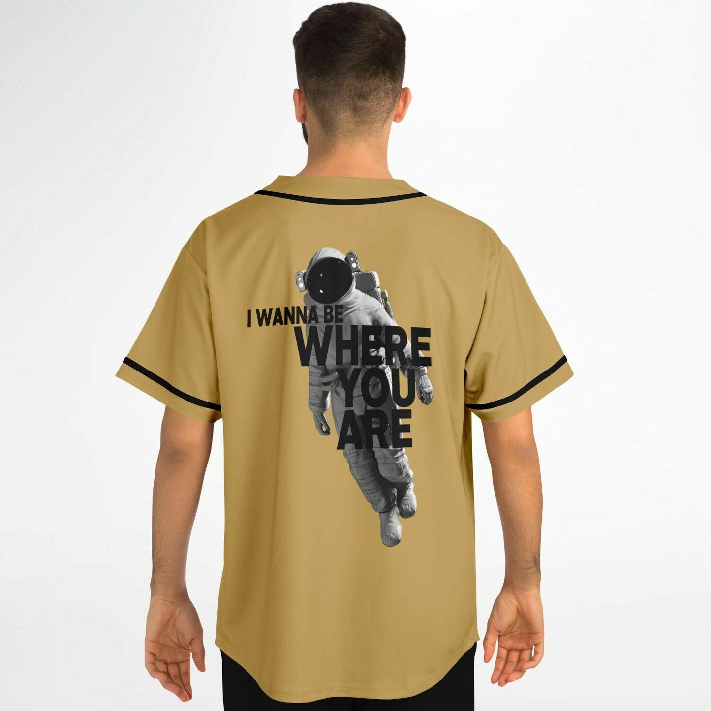 John Summit Tan Wordmark Rave Baseball Jersey