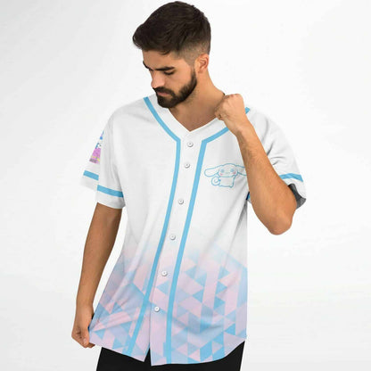 White Cartoon Long Rave Baseball Jersey