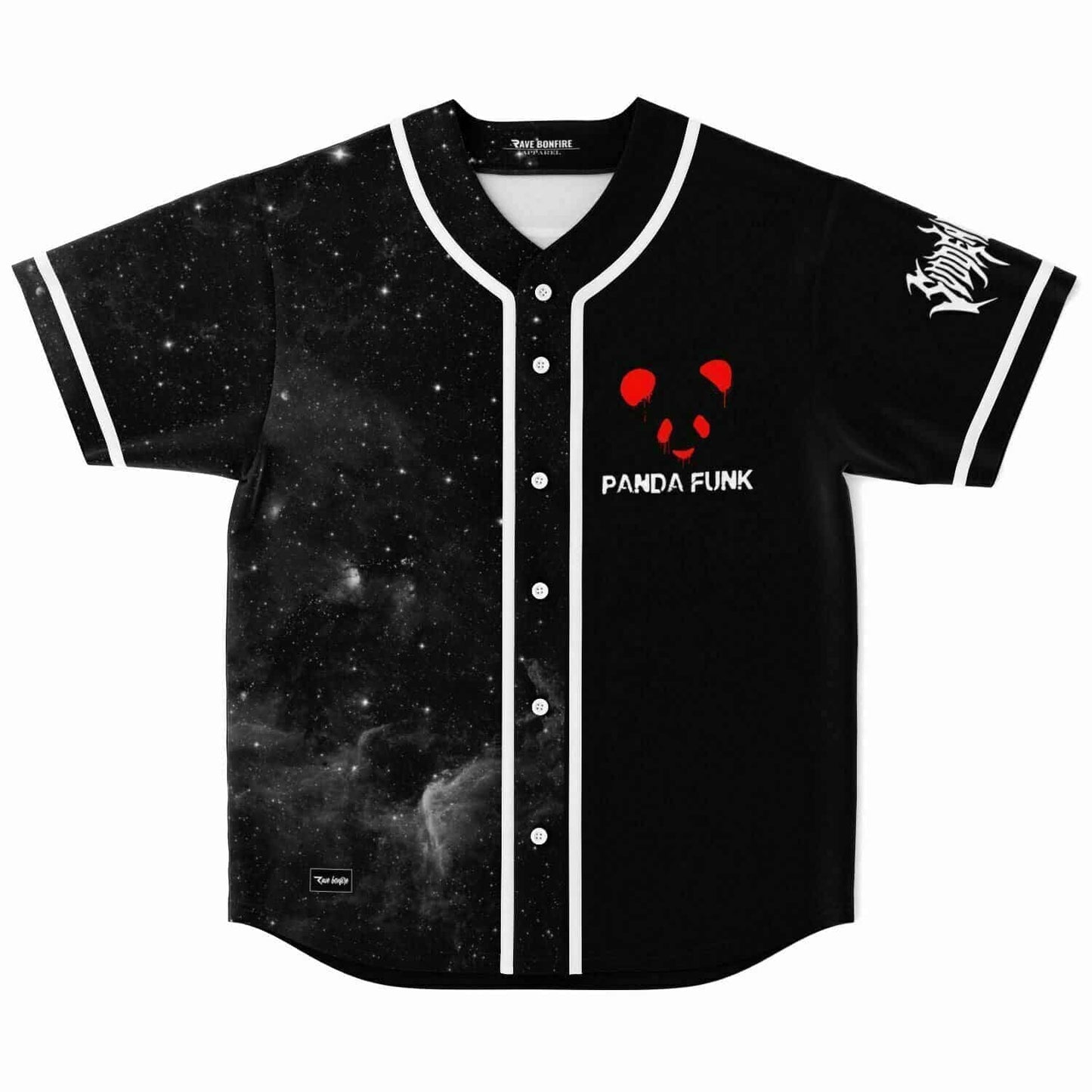 Panda Funk Black Image Rave Baseball Jersey