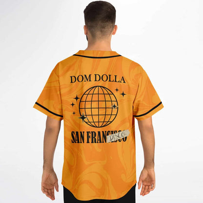 Dom Dolla Orange Marbled Swirl Rave Baseball Jersey
