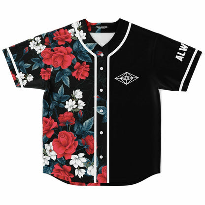 Slander Black Split Dark Rave Baseball Jersey