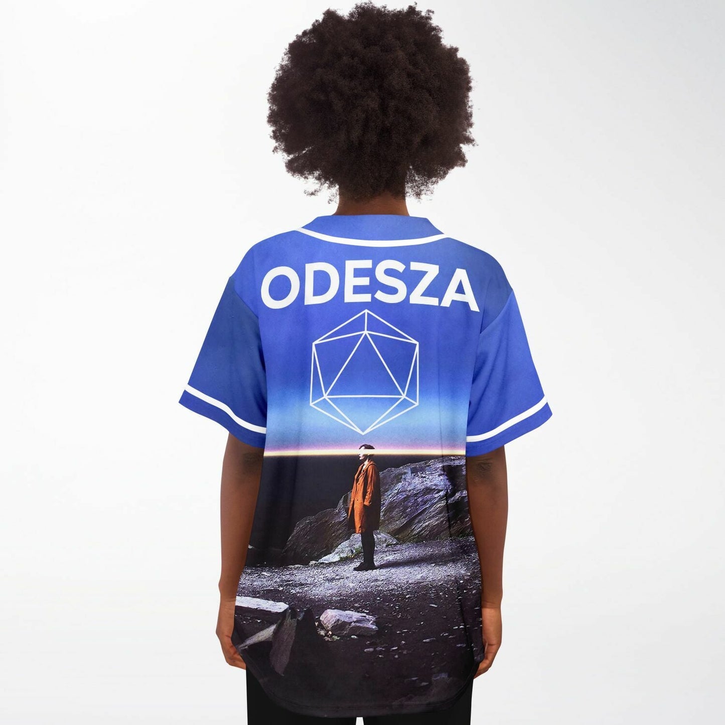 ODESZA Bright Blue Photographic Beach Rave Baseball Jersey