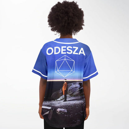 ODESZA Bright Blue Photographic Beach Rave Baseball Jersey