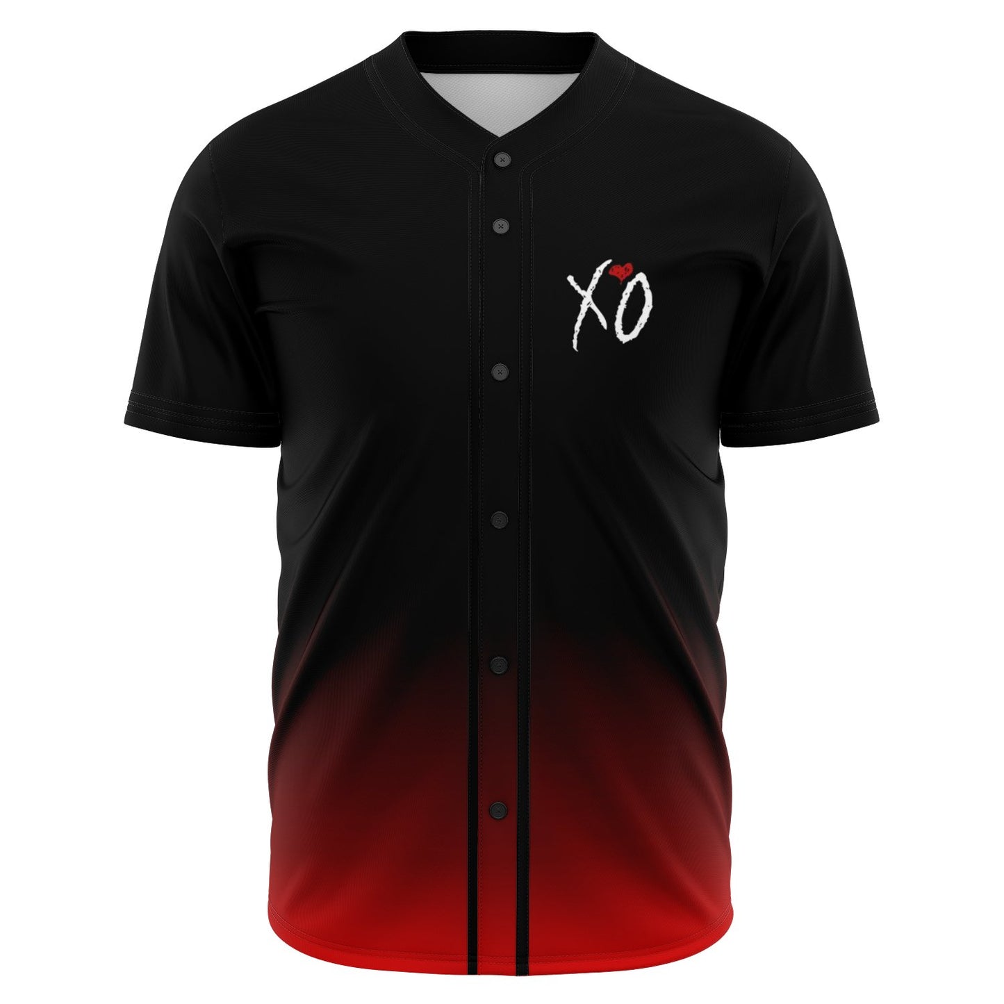 Black Red Weeknd Xo Rave Baseball Jersey