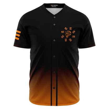 ZHU Black Orange Bagua Rave Baseball Jersey