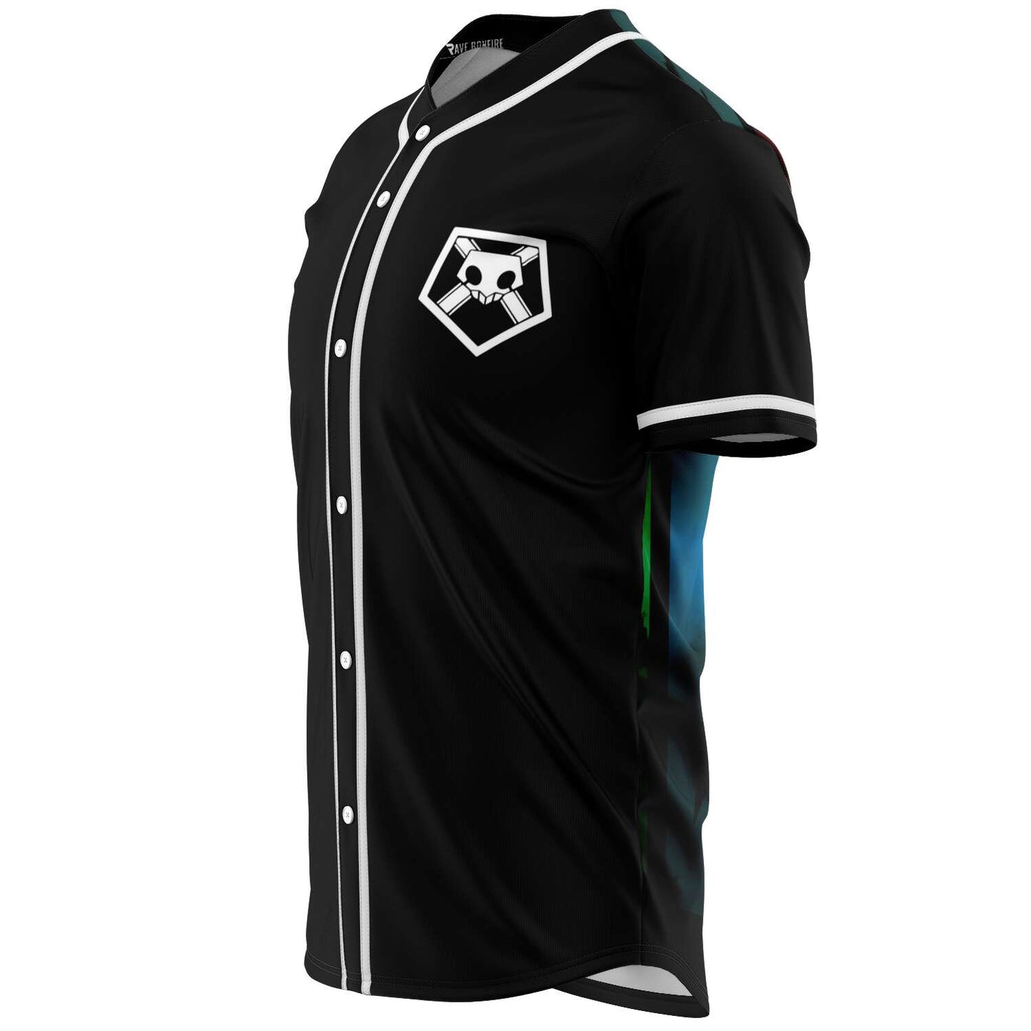 Black Pentagon Shield Rave Baseball Jersey