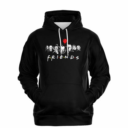 Horror Friends Parody Black Rave Hoodie