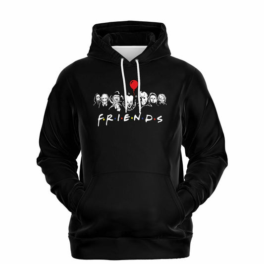 Horror Friends Parody Black Rave Hoodie