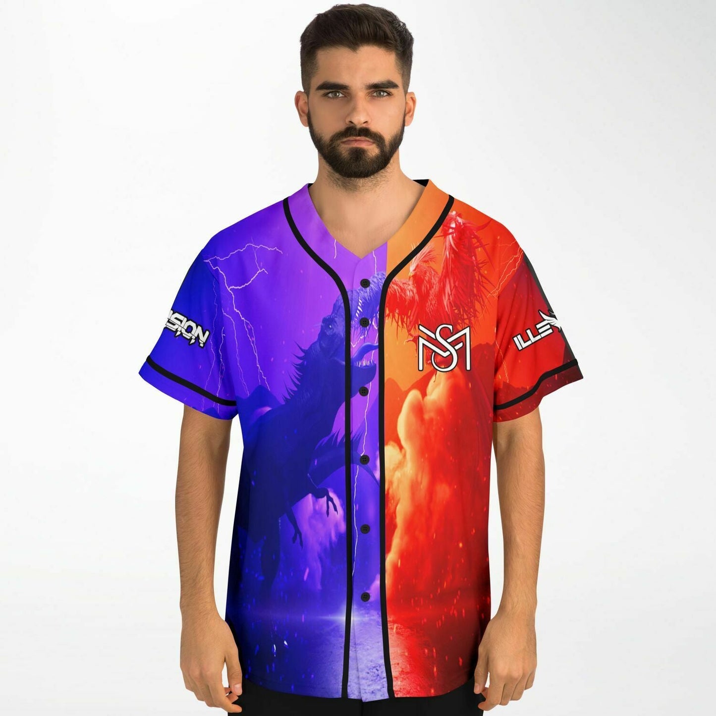 Excision Split Fantasy Scene Rave Baseball Jersey