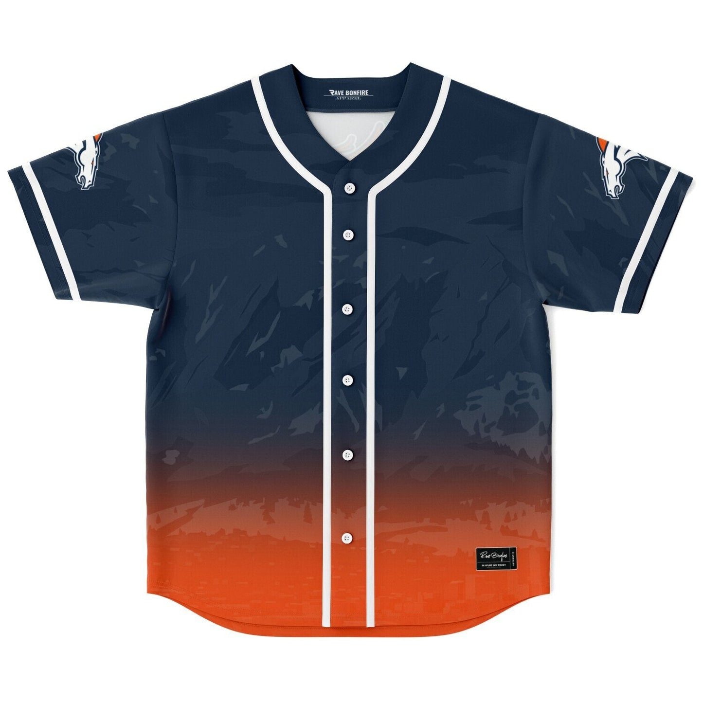 Illenium Navy Blue Mountain Range Rave Baseball Jersey