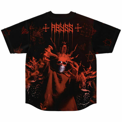 Black Occult Horror Rave Baseball Jersey