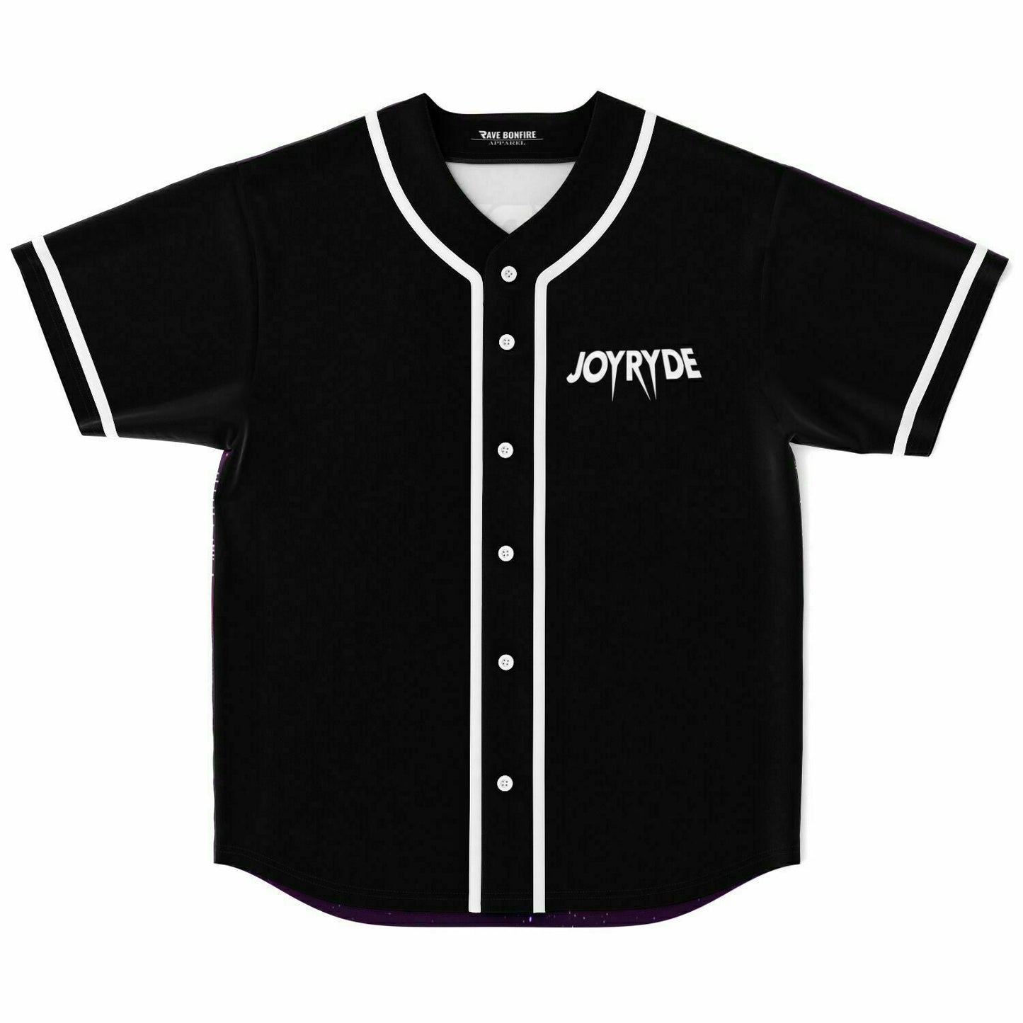 JOYRYDE Black Plain Rave Baseball Jersey