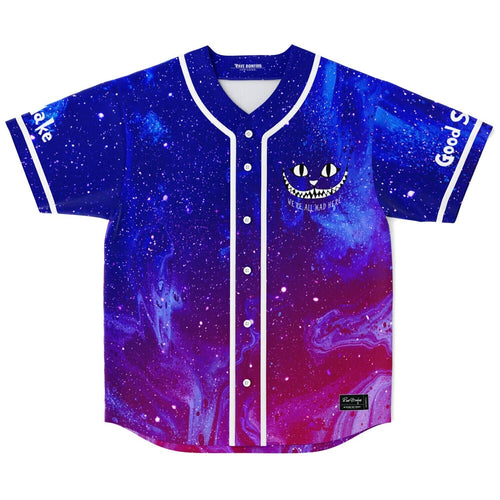 Deep Blue Starry Galaxy Rave Baseball Jersey