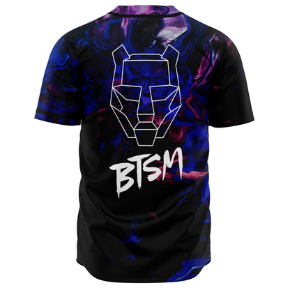 BTSM Black Geometric Line Rave Baseball Jersey