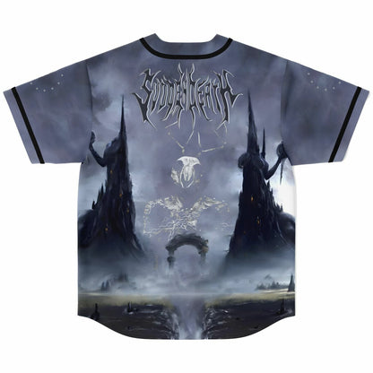Sullivan King Dark Grey Fantasy Landscape Rave Baseball Jersey