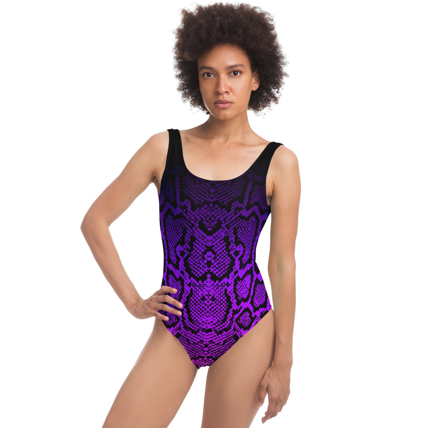 Purple Pink Snakeskin Rave Swimsuit