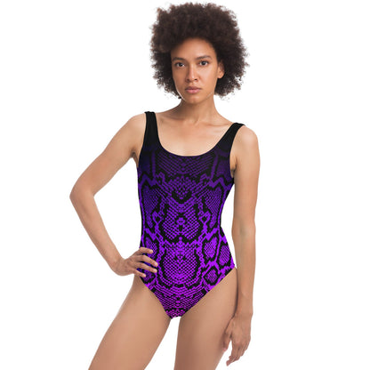 Purple Pink Snakeskin Rave Swimsuit