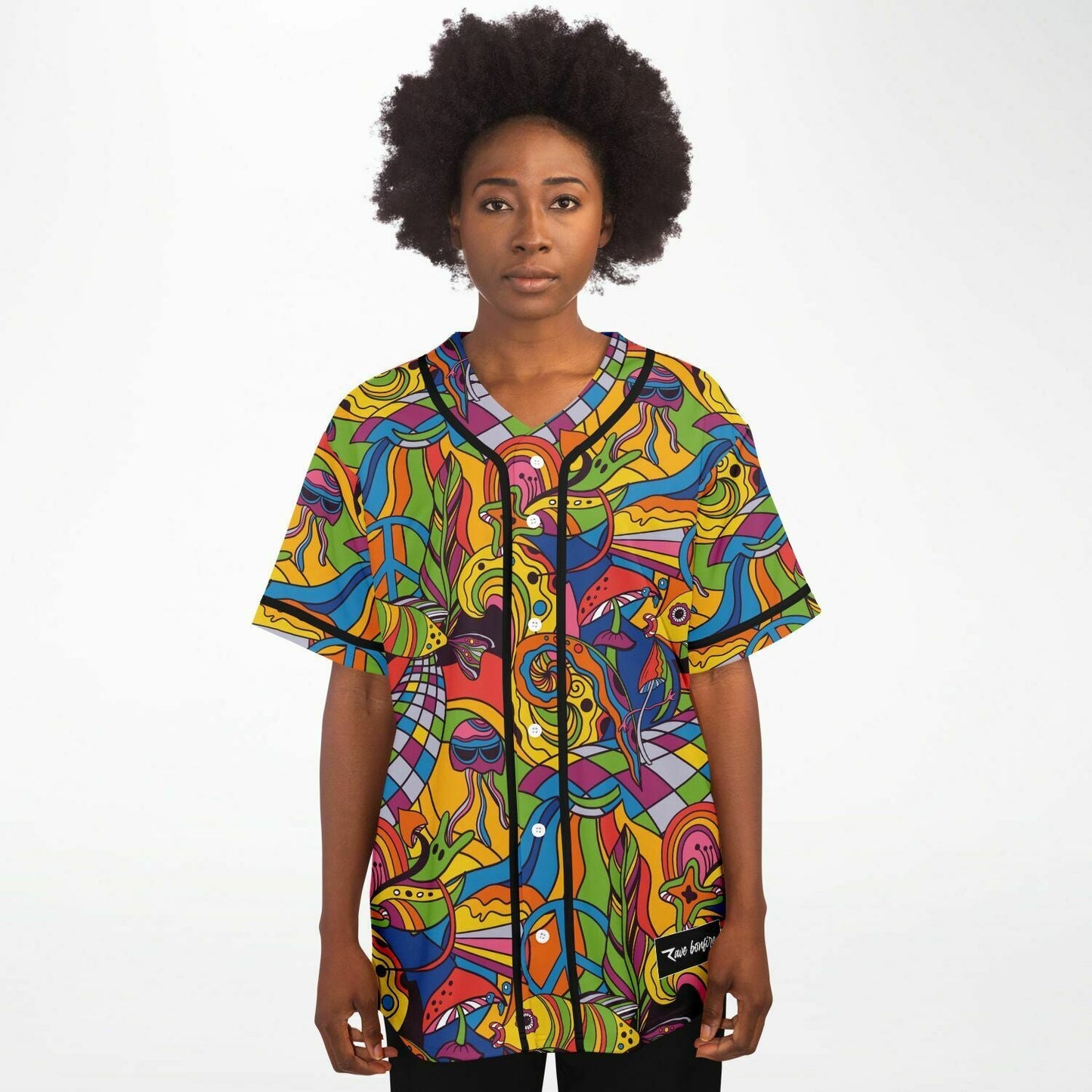 Rainbow — 60S Psychedelic Rave Baseball Jersey