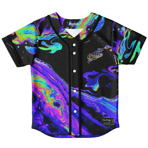 GRiZ Black Marbled Rave Baseball Jersey